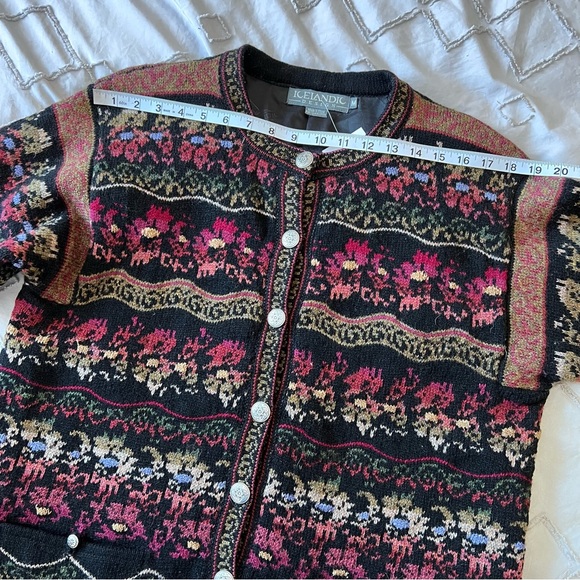 vintage icelandic wool cardigan coat - Picture 9 of 14